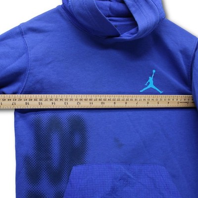 Jordan Hoodie Boys Medium Blue Jumpman Graphic Pullover Good - Image 5