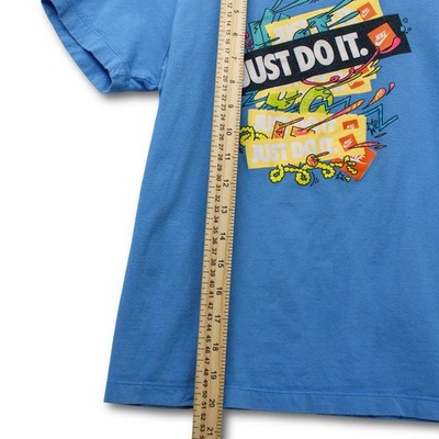Nike Just Do It Graphic T-Shirt Kids Size Medium Blue Short Sleeve Excellent - Image 5