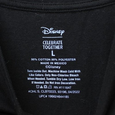 Disney Stitch Ohana Means Family T-Shirt Kids Large Black Excellent - Image 3