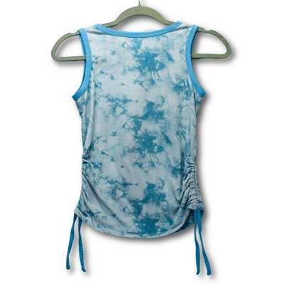 Disney Stitch Tank Top Kids Size L 10/12 Blue Tie Dye Excellent - Image 2
