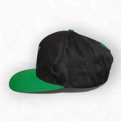 Vintage Black Green K Embroidered Snapback Baseball Cap One Size Excellent - Image 3