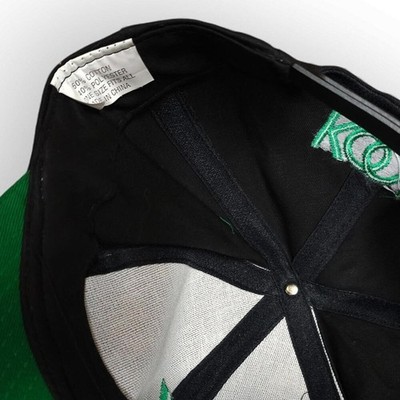 Vintage Black Green K Embroidered Snapback Baseball Cap One Size Excellent - Image 4