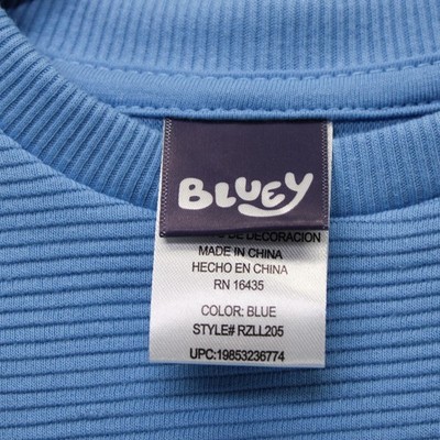 Bluey Ribbed Knit Sweatshirt and Joggers Set Kids 12M Blue New - Image 3