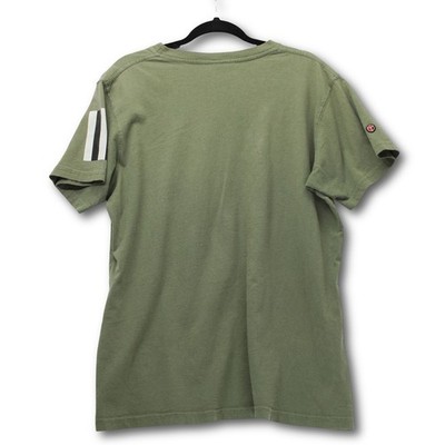Red Canoe North American Aviation T-Shirt Mens Large Green Excellent - Image 2