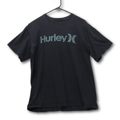 Vintage Y2k Hurley Graphic T-Shirt Mens Large Black Good