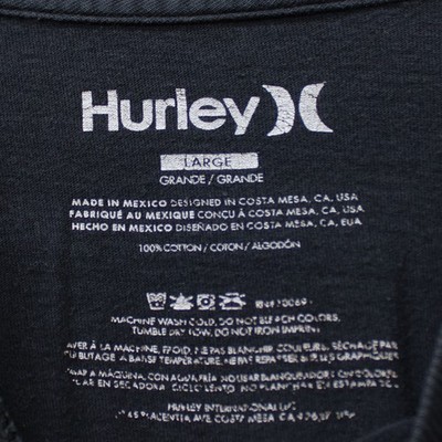 Vintage Y2k Hurley Graphic T-Shirt Mens Large Black Good - Image 3