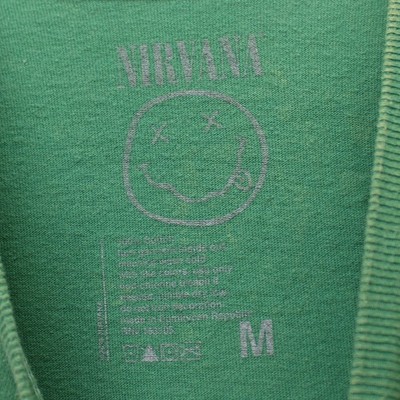 Nirvana Graphic T-Shirt Men Medium Green Excellent - Image 3