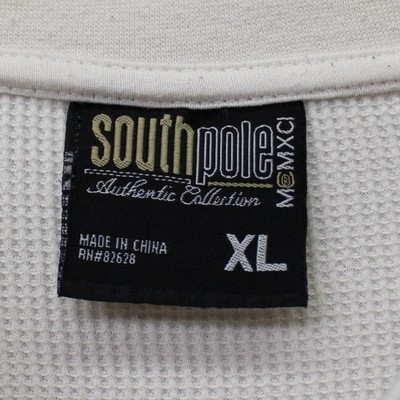 Vintage Y2K Southpole Waffle Knit Thermal Shirt Mens XL White Fair - Image 3