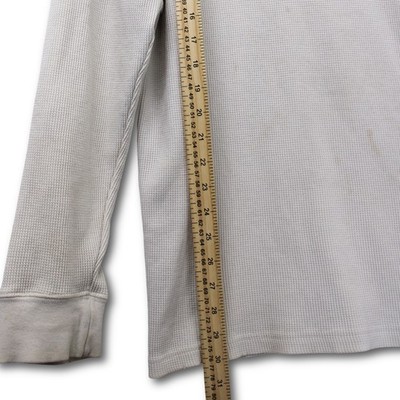 Vintage Y2K Southpole Waffle Knit Thermal Shirt Mens XL White Fair - Image 5