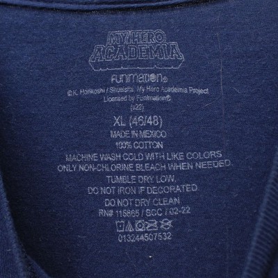 My Hero Academia Graphic T-Shirt Mens XL Navy Blue Excellent - Image 3