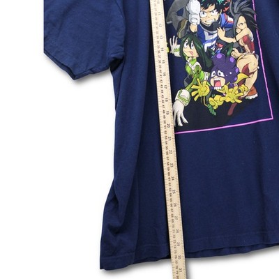 My Hero Academia Graphic T-Shirt Mens XL Navy Blue Excellent - Image 4