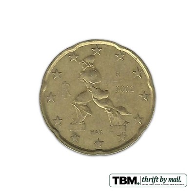2002-R Italy Euro Coin About Uncirculated
