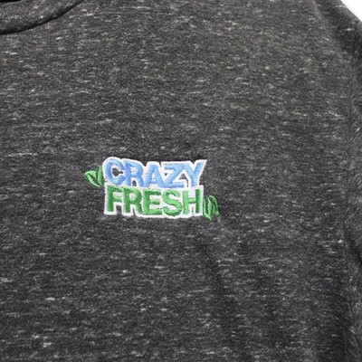 Crazy Fresh Graphic T-Shirt Mens XL Charcoal Gray Heather Short Sleeve Excellent - Image 3