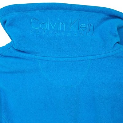 Calvin Klein Performance Fleece Vest Womens Small Blue Full Zip Excellent - Image 4