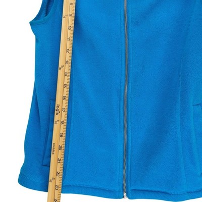 Calvin Klein Performance Fleece Vest Womens Small Blue Full Zip Excellent - Image 6