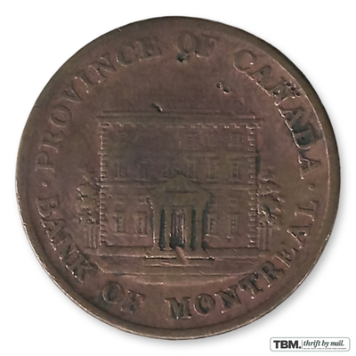 1844 Canada Provincial Bank Token Very Fine