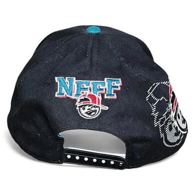 Neff Snapback Hat Signed by Riff Raff Black Teal - Image 3