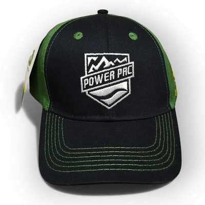 John Deere Cap Power Pac Embroidered Baseball Hat Men Black Green NEW Adjustable
