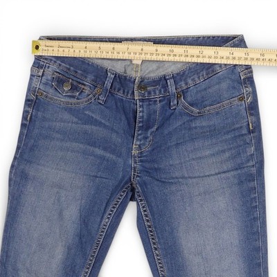Banana Republic Stretch Capri Jeans Womens 2/26 Petite Blue Cuffed Excellent - Image 4