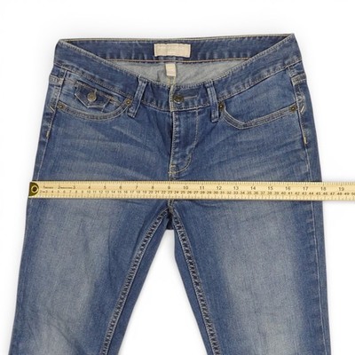 Banana Republic Stretch Capri Jeans Womens 2/26 Petite Blue Cuffed Excellent - Image 5