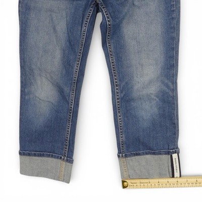 Banana Republic Stretch Capri Jeans Womens 2/26 Petite Blue Cuffed Excellent - Image 7