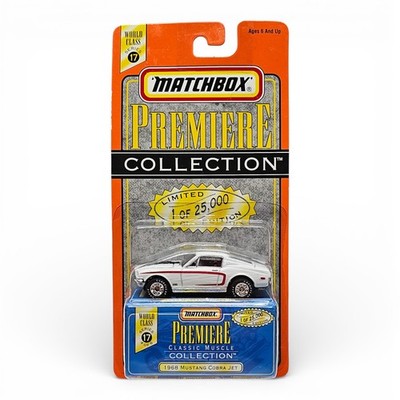 Matchbox 1968 Mustang Cobra Jet Premiere Collection Series 17 White NEW 1/25000