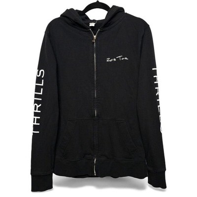 Sam Smith 2018 Thrills Tour Black Full Zip Hoodie Mens Size L Excellent