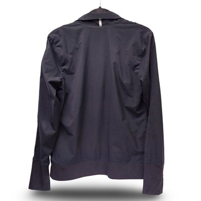 Fila Sport Track Jacket Womens Large Black Ruched Front Zip Up Excellent - Image 2