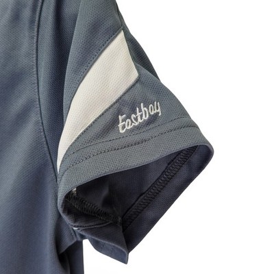 Eastbay Polo Shirt Womens Small Gray Performance Mesh Athletic Short Sleeve EX - Image 4
