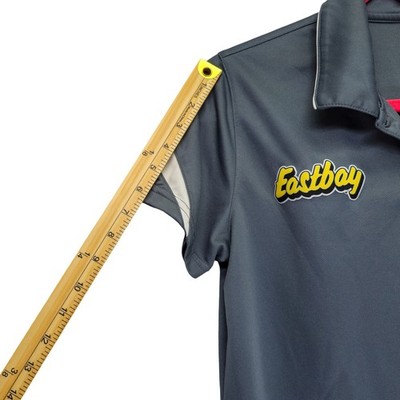 Eastbay Polo Shirt Womens Small Gray Performance Mesh Athletic Short Sleeve EX - Image 7