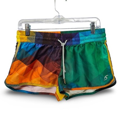 SURF CUZ Geometric Print Board Shorts Womens Small Multicolor Excellent