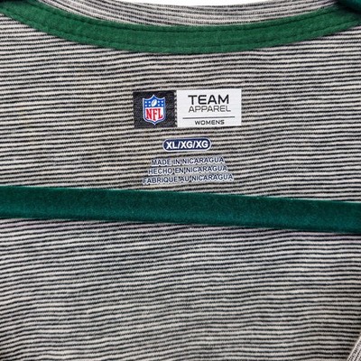 NFL Team Apparel Green Bay Packers V-Neck T-Shirt Womens XL Gray Excellent - Image 3