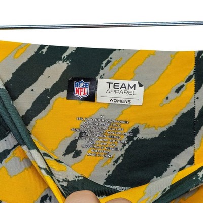 NFL Team Apparel Green Bay Packers Women XL Yellow Green Leggings Excellent - Image 3