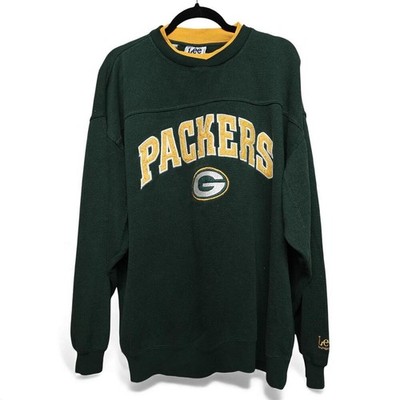 Vintage Lee Sport Green Bay Packers Crewneck Sweatshirt Men XL Embroidered