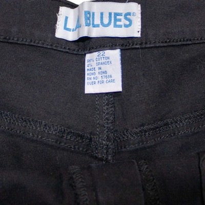 L.A. Blues Denim Shorts Womens 22 Black Excellent - Image 3