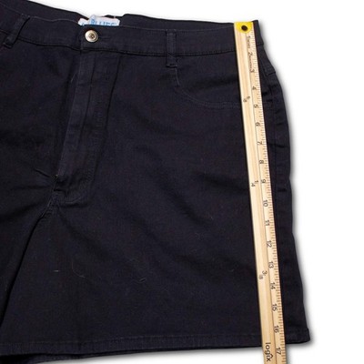 L.A. Blues Denim Shorts Womens 22 Black Excellent - Image 4