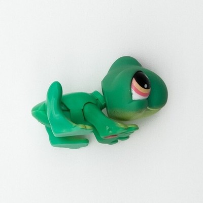Littlest Pet Shop #236 Magic Motion Frog - Orange Eyes Leapin Lagoon Red Magnet