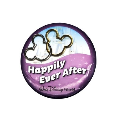 Walt Disney World 3" Pin Button - Happily Ever After - Mickey and Minnie