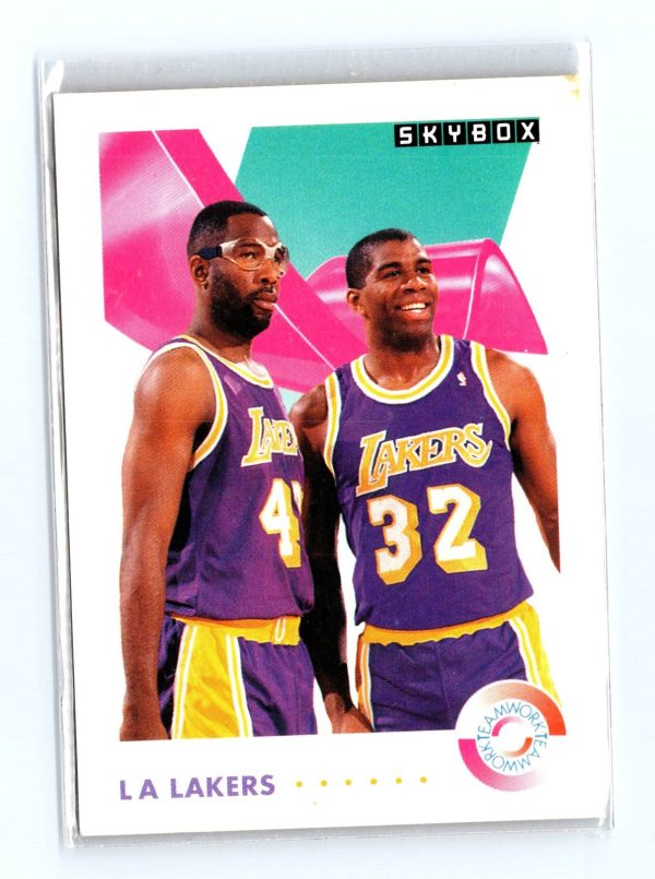 1991-92 SkyBox #471 Magic Johnson / James Worthy