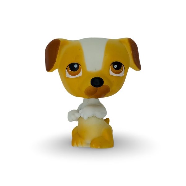 Littlest Pet Shop LPS #40 Vintage Dog Jack Russell Tan White Excellent