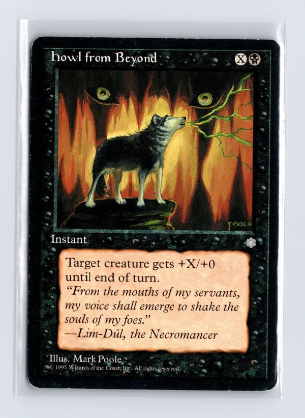Vintage MTG 1995 Ice Age Howl from Beyond - Black Border