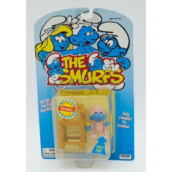The Smurfs Baby Poseable Figure Irwin #13010 Peyo 1996 Vintage