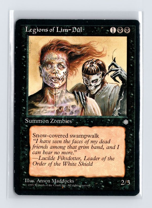 Vintage MTG 1995 Ice Age Legions of Lim-Dul - Black Border