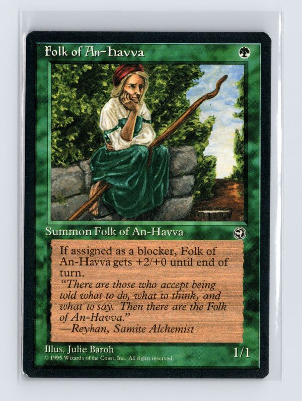 Vintage MTG 1995 Homelands Folk of An-Havva - Black Border