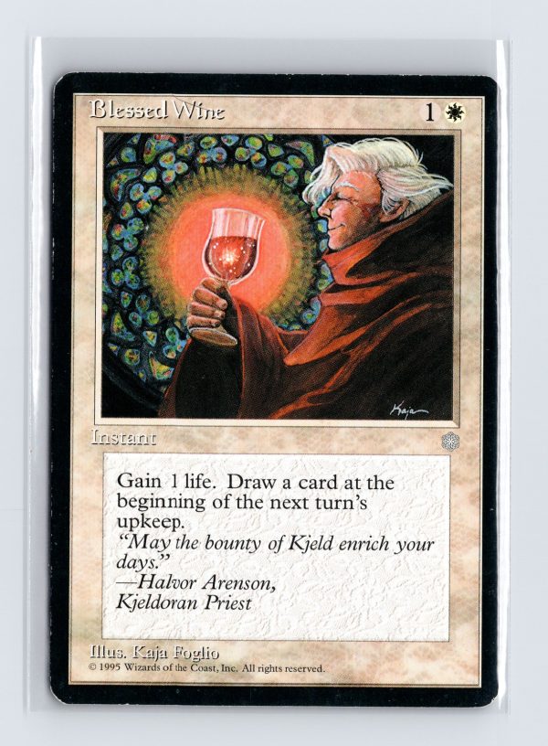 Vintage MTG 1995 Ice Age Blessed Wine - Black Border