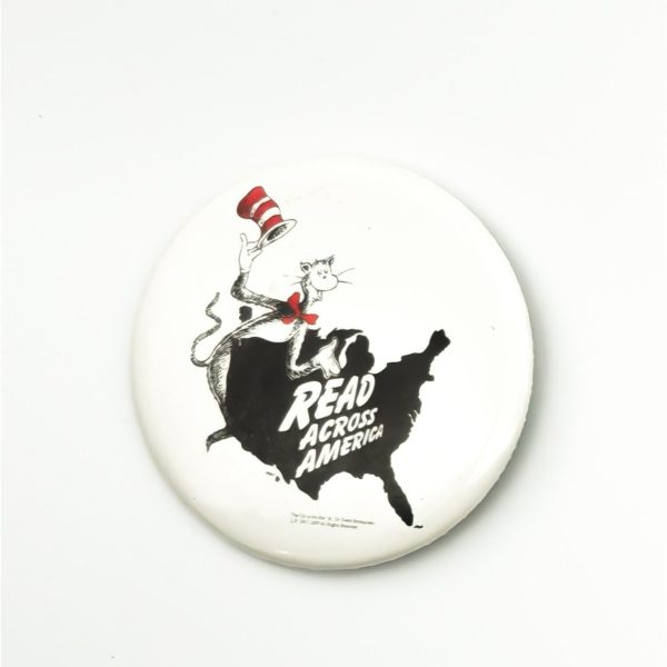 Dr Seuss Cat in the Hat Read Across America Button Pin Collectible
