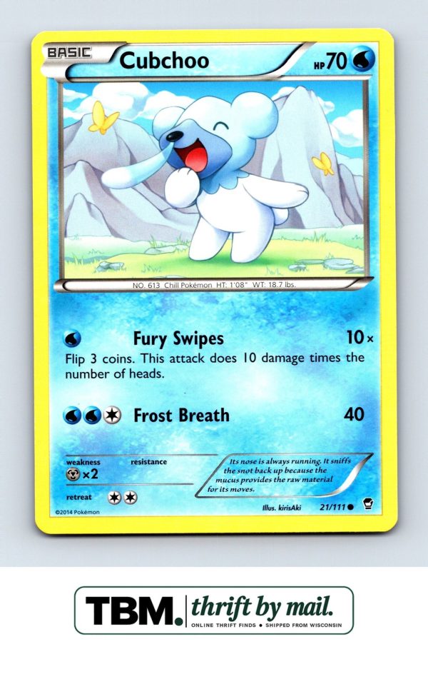 2014 Pokemon XY Furious Fists #21/111 Cubchoo