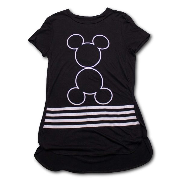Disney Mickey Mouse Graphic T-Shirt Women Medium Black Excellent