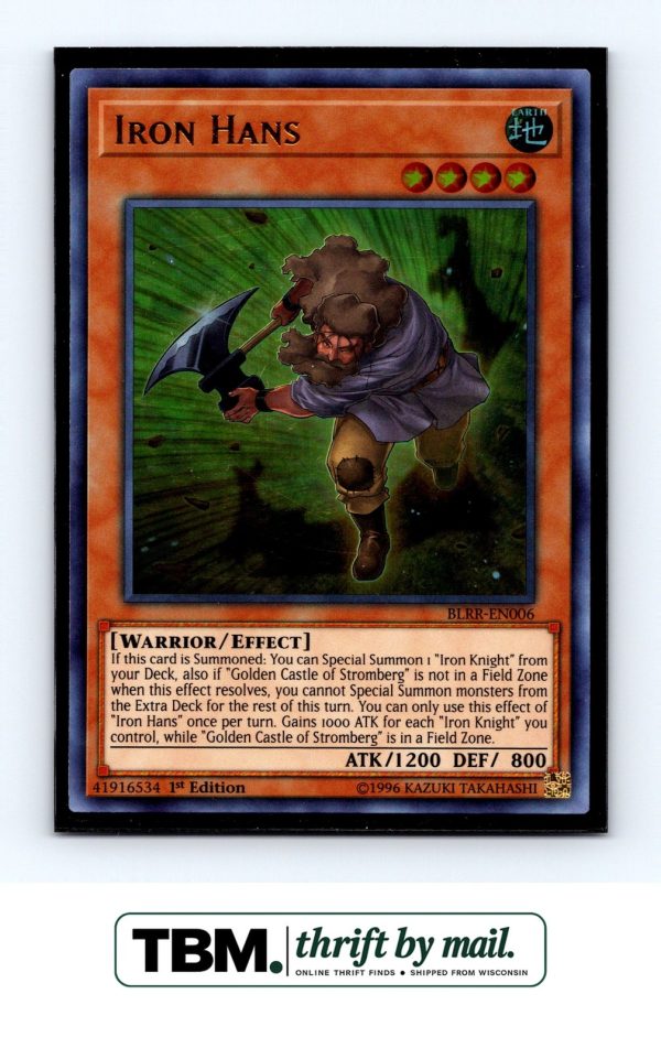 2018 Yugioh #BLRR-EN006 Iron Hans Foil