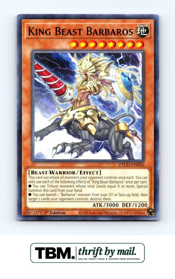 2020 Yugioh #ETCO-EN030 King Beast Barbaros